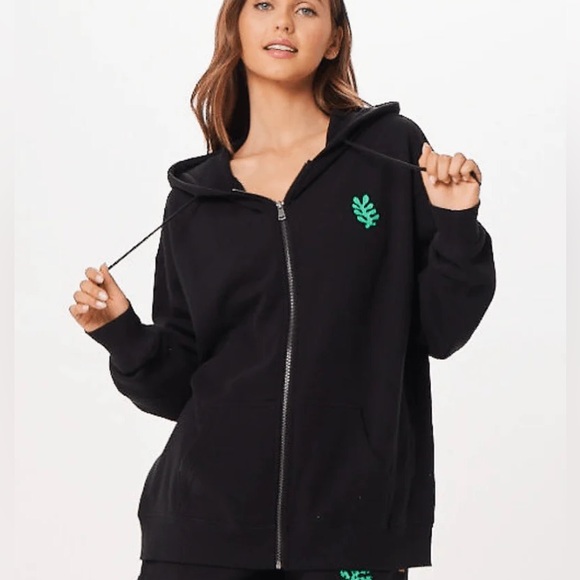 Women’s Vintage Havana Black TULUM Jet Setter Surf Wash Zip Up. Size Small. NWT - Picture 2 of 2